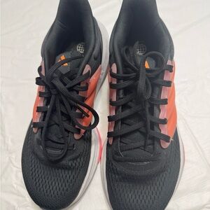 NWOT Black Pink Orange Adidas Bounce Athletic Sneakers tried in house only once.